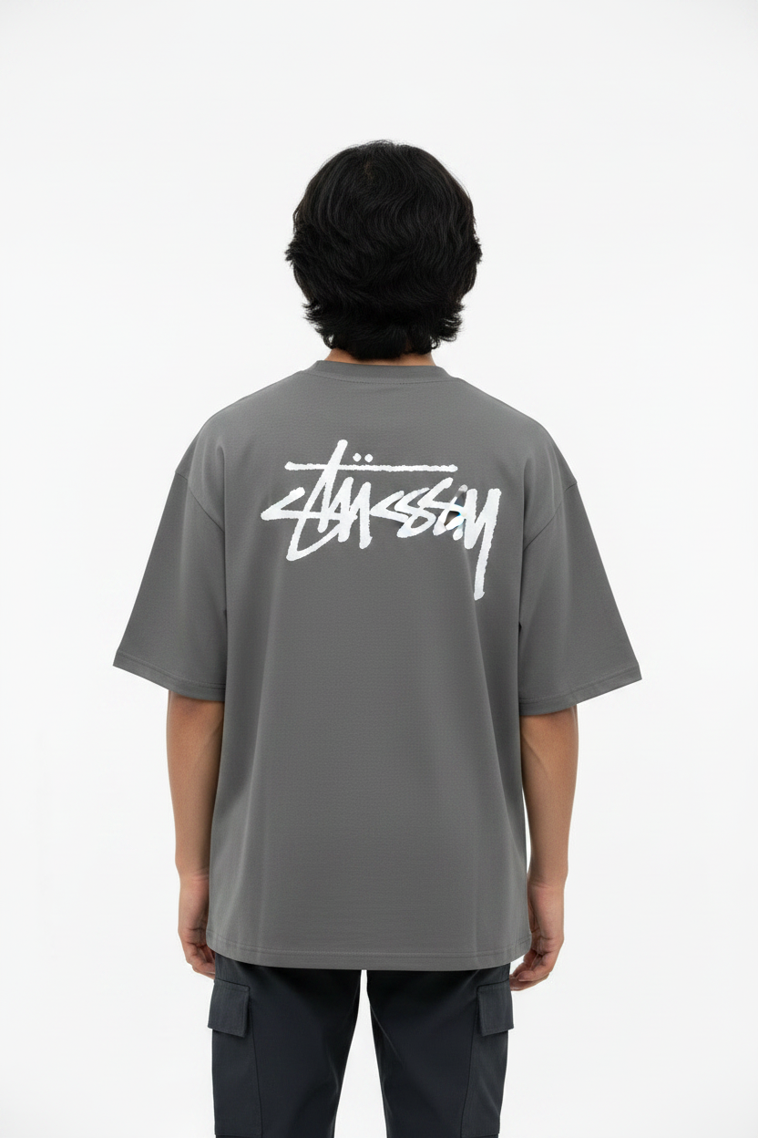Graffiti Tee Grey Back
