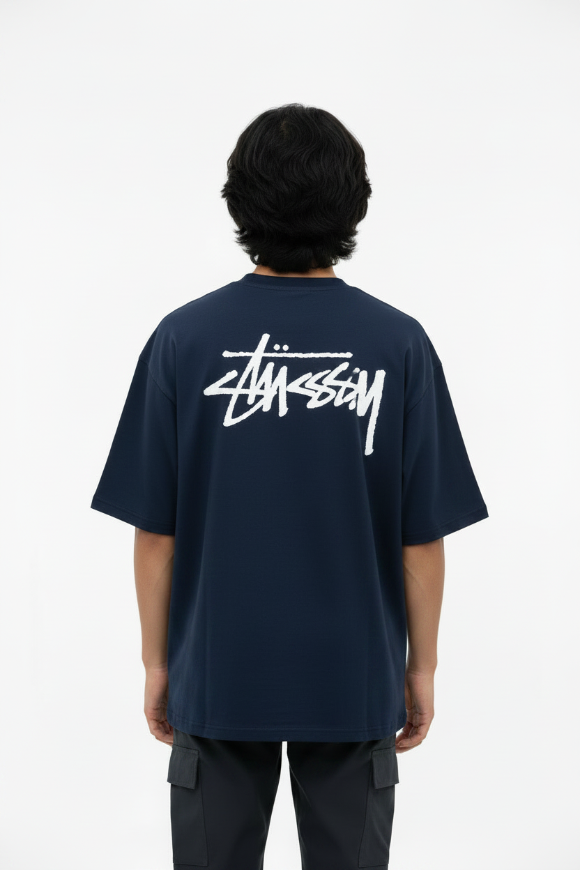Graffiti Tee – Navy Blue Back