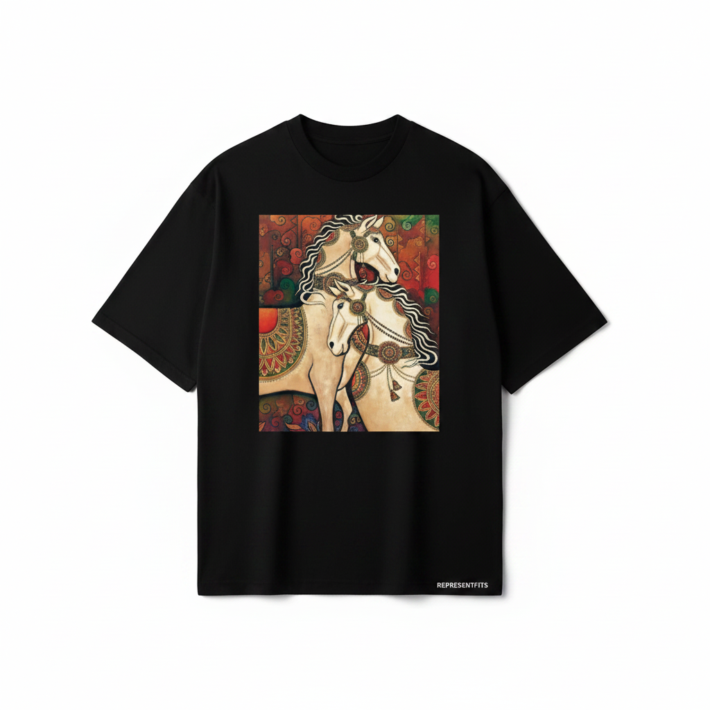 Heritage Equestrian Tee – Black