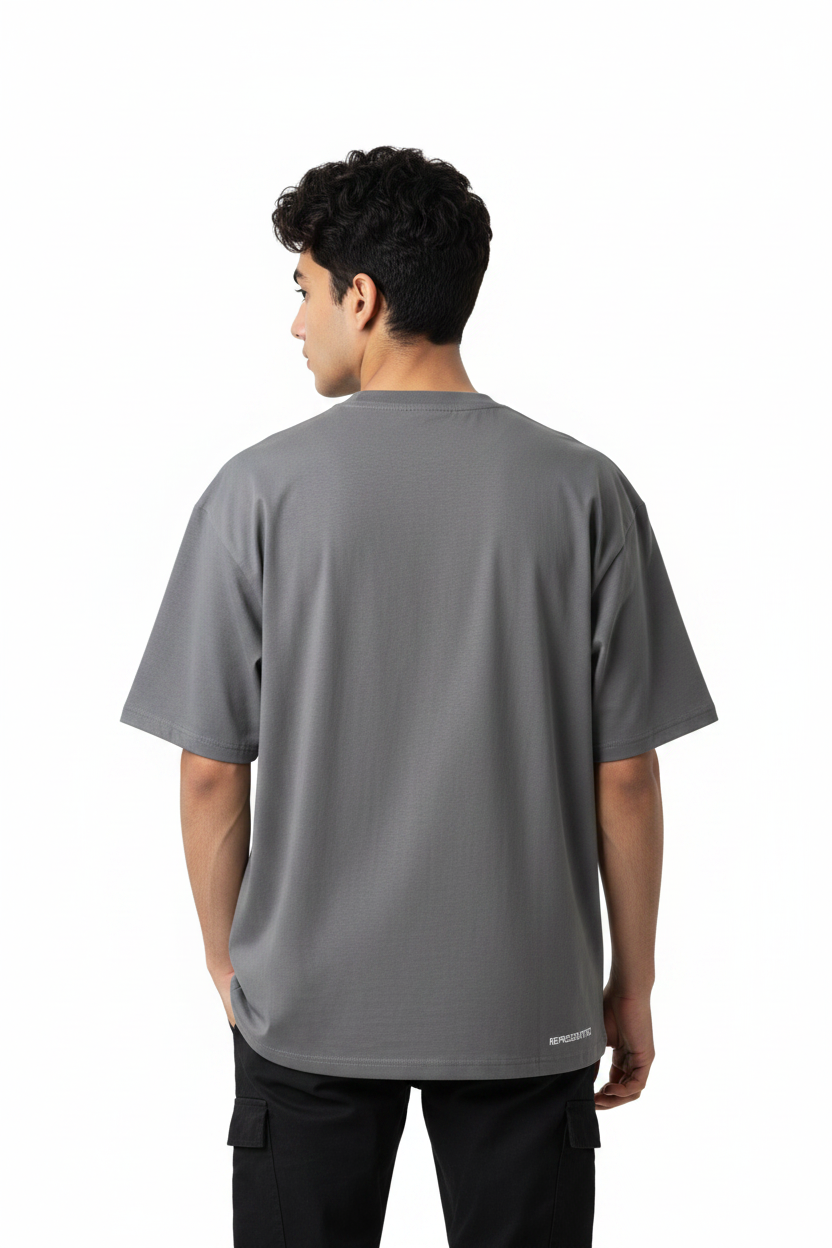 Plain Tee Grey Back Transparent