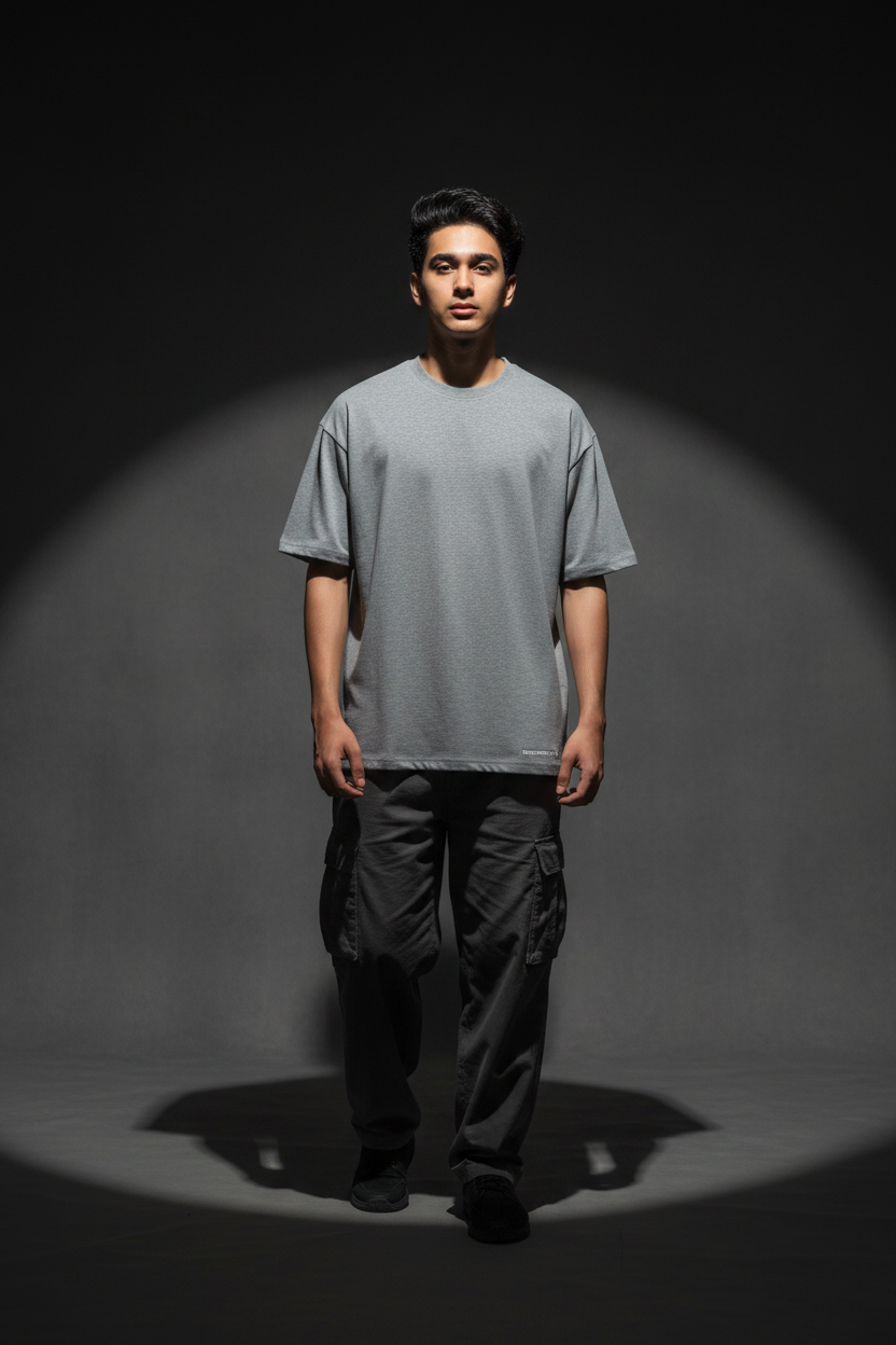 Plain Tee Grey Front