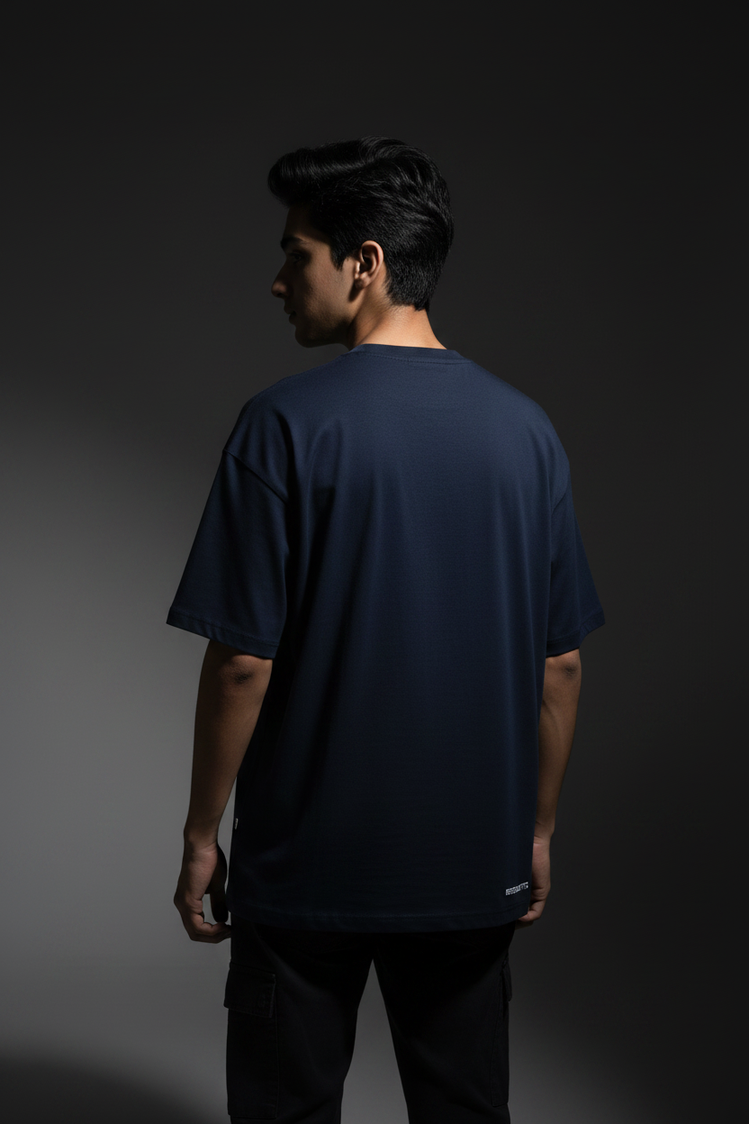 Plain Tee Navy Back