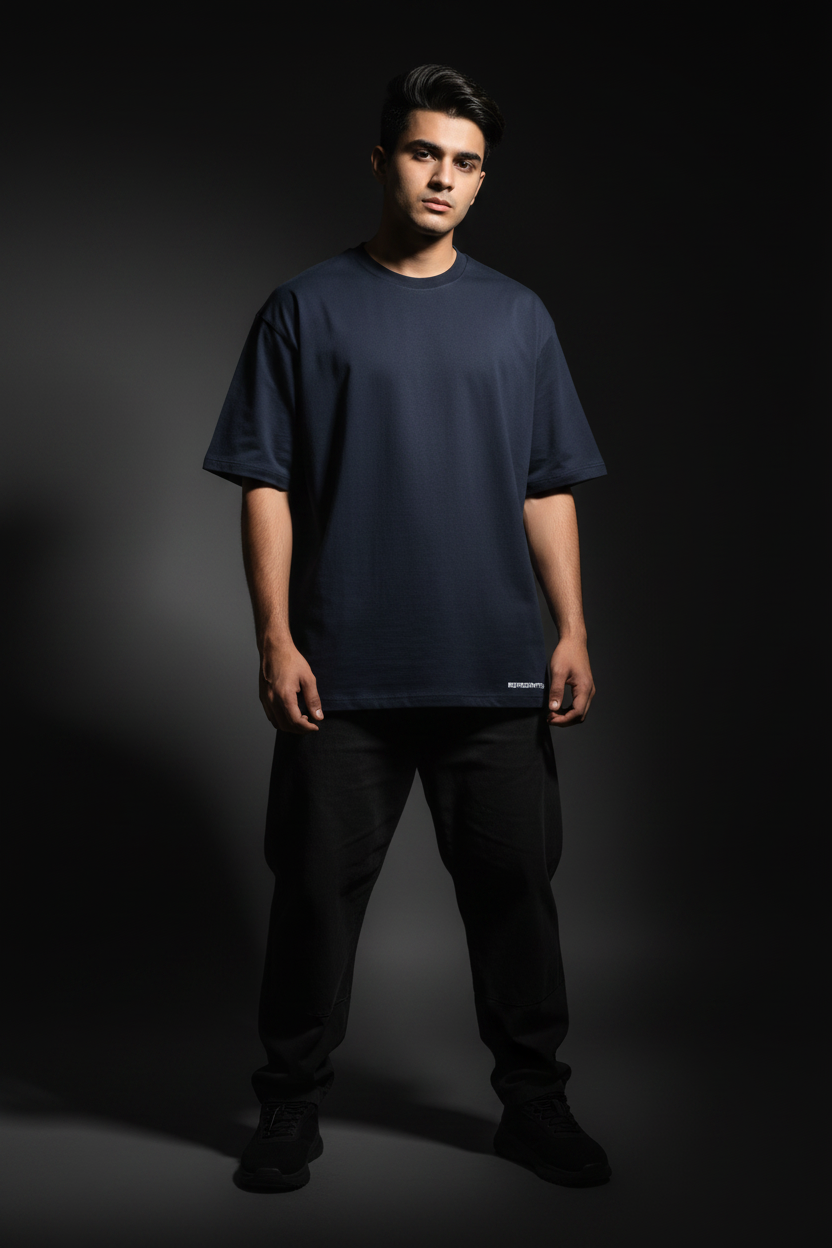 Plain Tee Navy Front