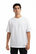 Plain Tee White Front Transparent