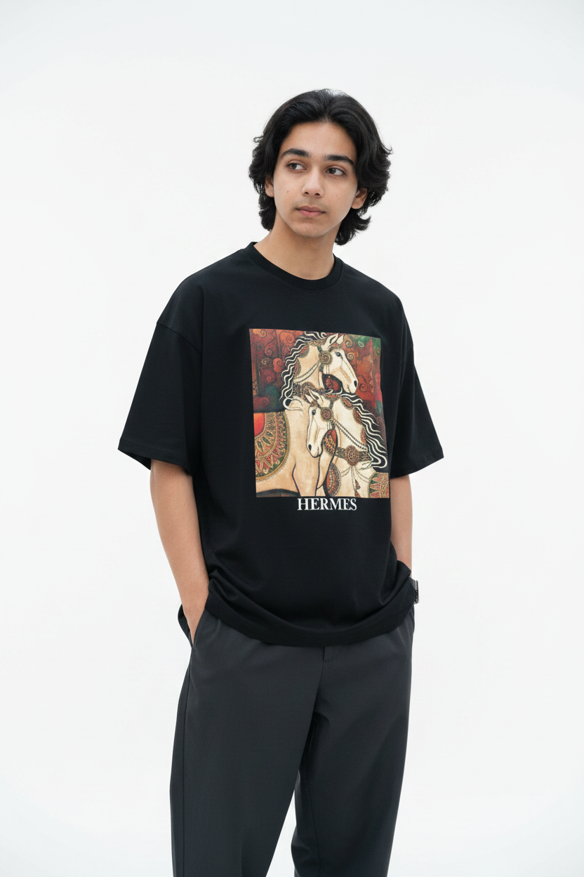 Representfits – Black Tee White BG