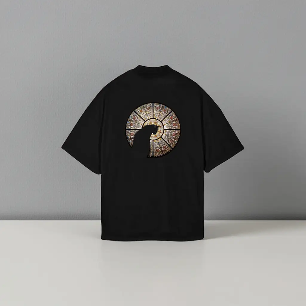 Cat Calligraphy Oversized Tees